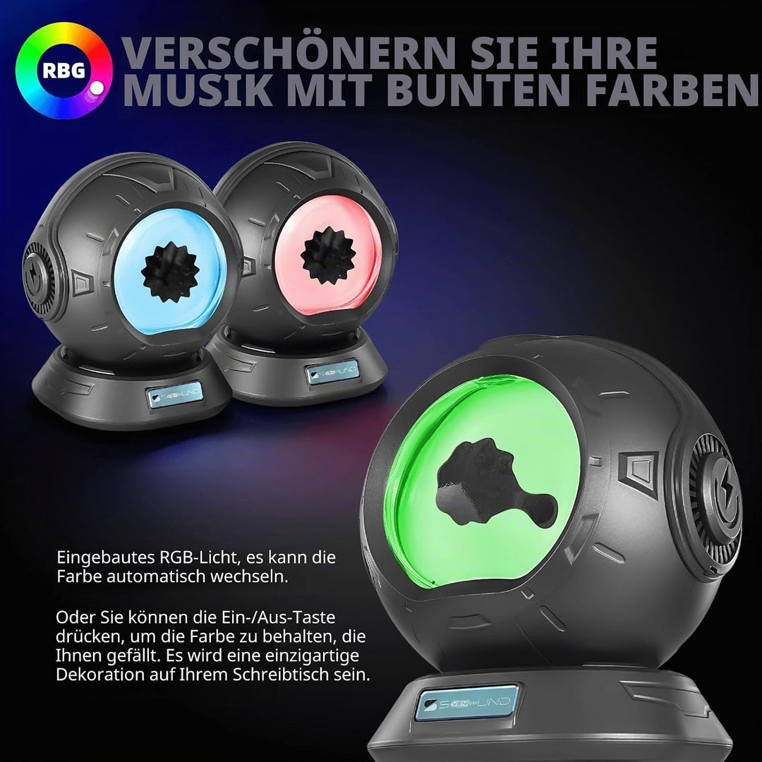 sovenomund Ferrofluid Lautsprecher, Ferrofluid Audio Visueller Bluetooth-Lautsprecher, tanzendes Fer