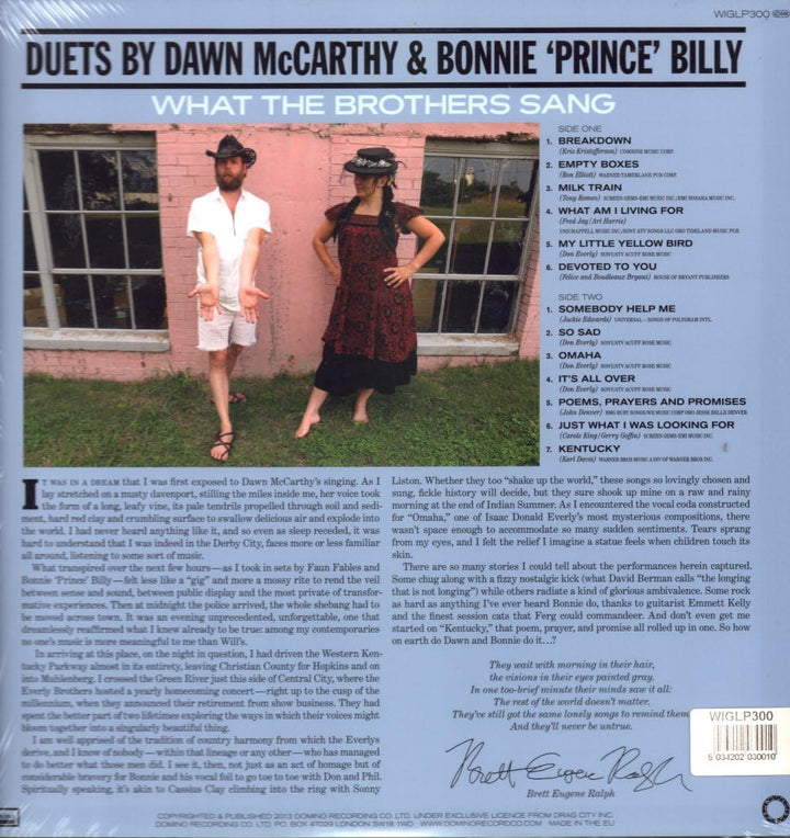 What the Brothers Sang, Vinyl
