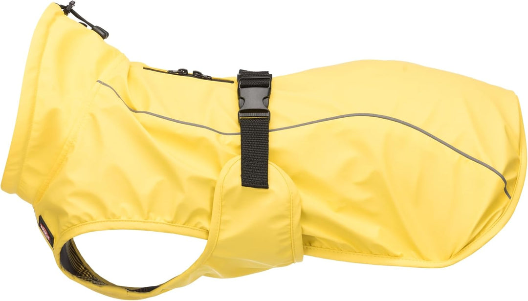 TRIXIE Regenmantel Vimy für Hunde M gelb – Hunde-Regenjacke mit reflektierenden Elementen für mehr S