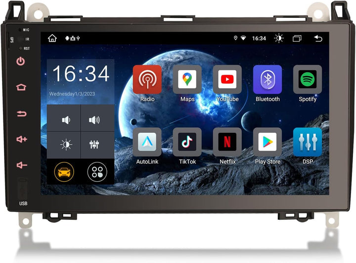 Erisin 9" Android 12 IPS Autoradio 2Din Bluetooth mit GPS Navi Für Mercedes Benz A/B Klasse W169 W24
