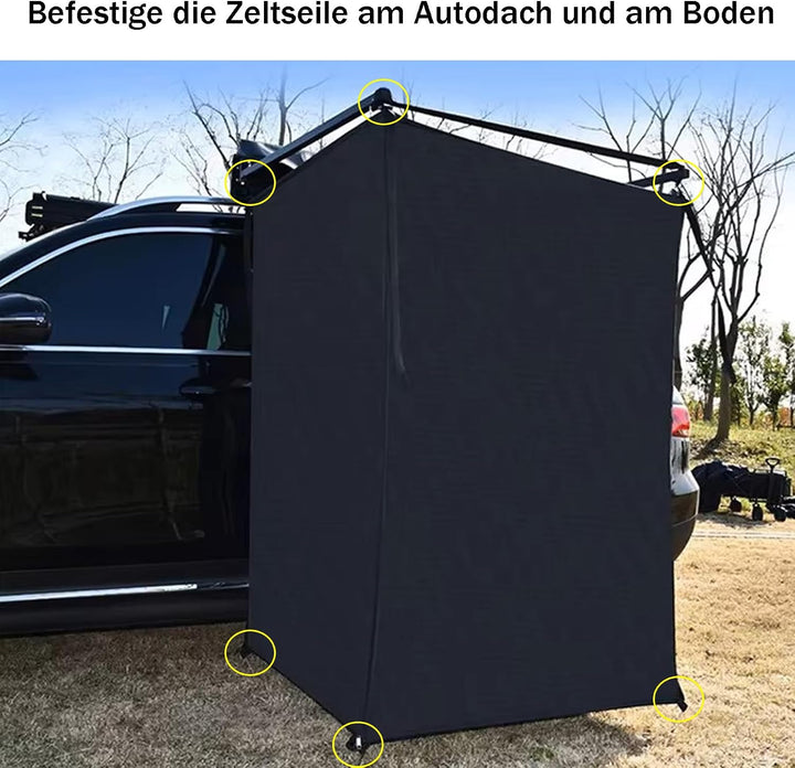 Schwarz Camping Dushzelt, 180X100X100CM Universal Outdoor Privatsphäre Campingdusche Abdeckhaube, Tr