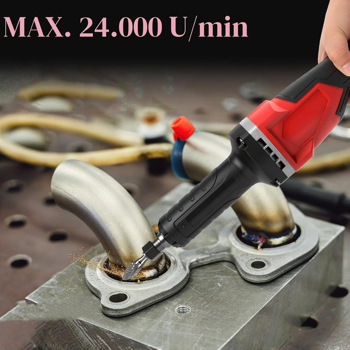 Akku Geradschleifer Kompatibel mit milwaukee M18 18V Akku, 24000RPM Bürstenloser Geradschleifer 6mm