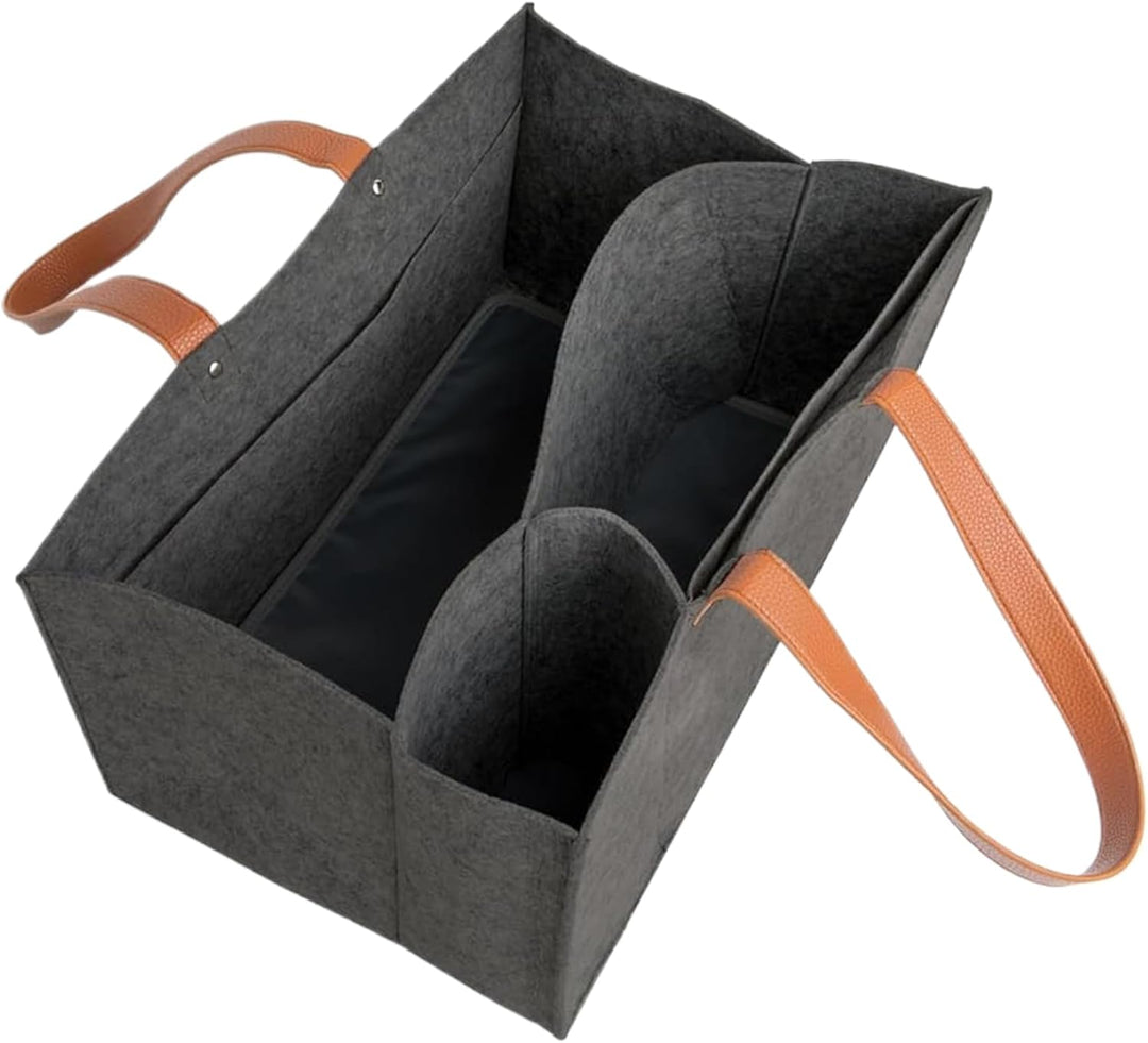 Windel Caddy Organizer Filztasche mit Fächer -Aktenhalter Arbeitsbeutel mit Handles Open Design Car