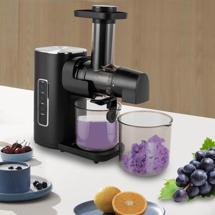Entsafter Elektrisch Slow Juicer mit Grosser Zufuhr für Obst Gemüse