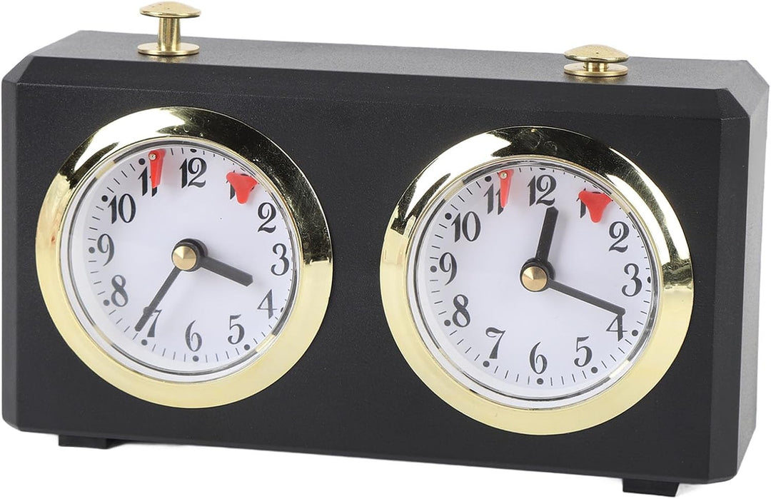 Schachuhr Analog, Aufziehmechanismus mit Grossen Zifferblättern, Professioneller Wettkampf Timer für