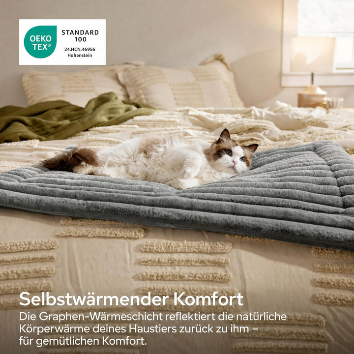 BEDSURE selbstheizende Decke für Katzen &amp; Hunde - 61x46 cm Katzenbett waschbare wärmedecke Katze, se