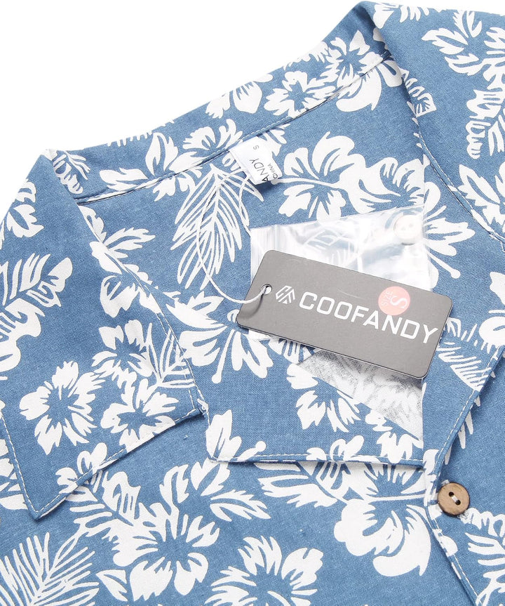 COOFANDY Leinenhemd Herren Hemd Sommer Kurzarm Herrenhemd Freizeit Sommer Hemden Einfarbig Basic Bea