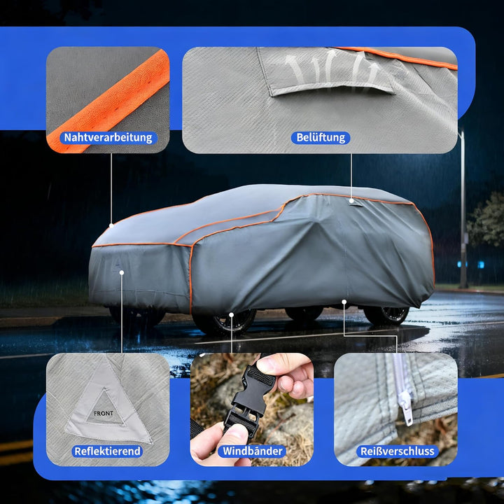 Hagelschutzplane Auto L, 5mm Eva-Verstärkte Hagelschutzgarage Wasserdicht &amp; Atmungsaktiv, Vollgarage