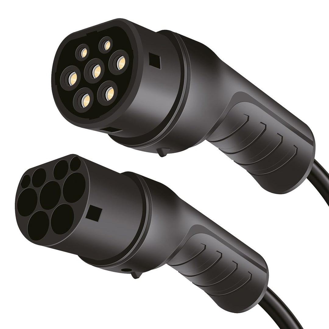 LogiLink E-Auto-Ladekabel, Typ 2, 3-phasig, Spiral, 20 A, 11 kW, mit Tasche, 5 m