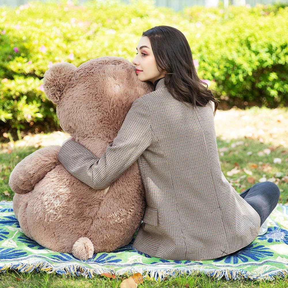 MorisMos 130cm riesen Teddy Kuscheltier XXL, gross teddybär XXL plüschtier stoffbär, Geburtstag Freu