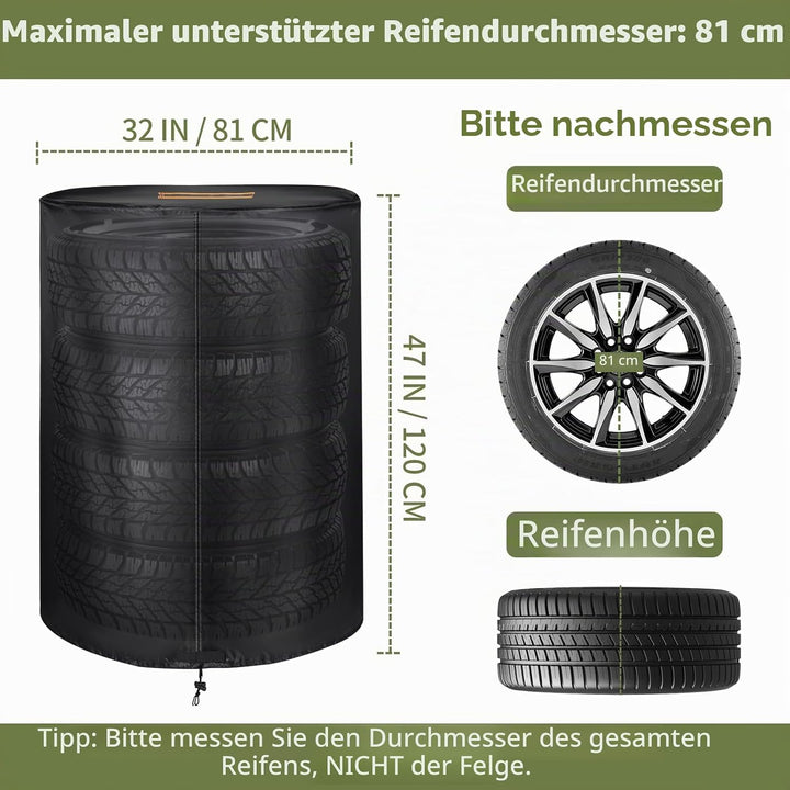 Reifenabdeckung,Verbessert 420D Wasserdichte Reifenschutzhülle mit Wasserdichten Streifen,Reissversc