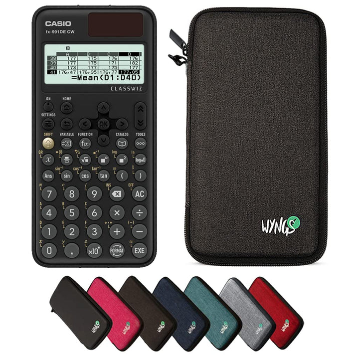 CALCUSO Sparpaket: Casio FX-991DE CW ClassWiz technisch-wissenschaftlicher Schulrechner + WYNGS Schu