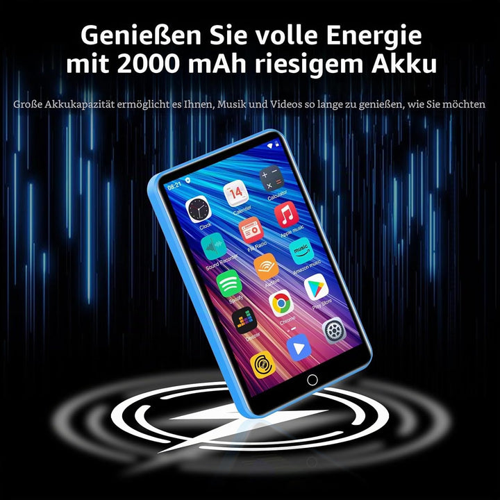 MP3-Player mit Bluetooth und WiFi, ZAQE 80GB Speicher&amp; Android OS, 4" Touchscreen Spotify Musik&amp;Vide