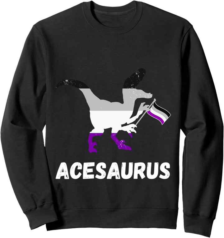 Ace Dinosaurier Asexualität Pride Flagge Asexuell LGBT T-Rex Sweatshirt
