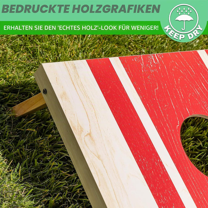 GoSports Classic Cornhole Set - Enthält 8 Sitzsäcke, Reisetasche und Spielregeln (Stilwahl) 90 x 60