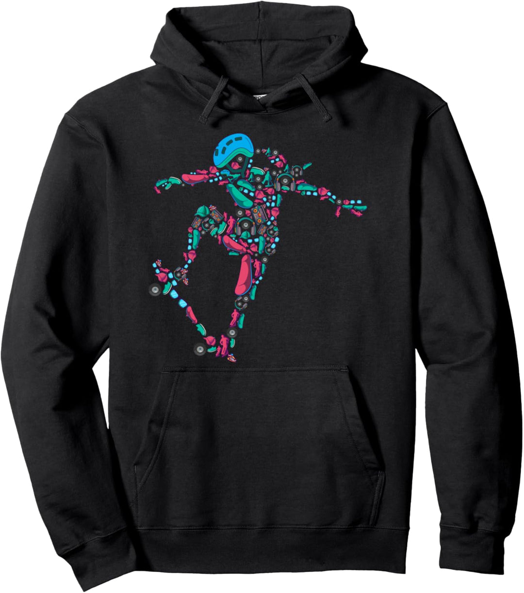 Skater Girl Skateboard Stunt Mädchen Pullover Hoodie