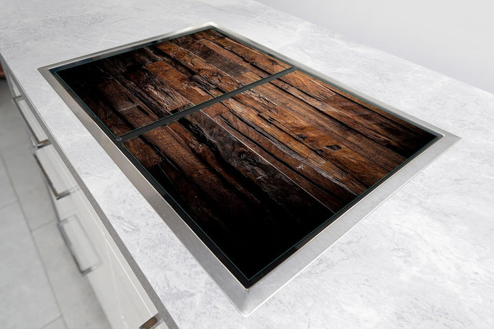 TMK ArtDeko Herdabdeckplatte 2 Teilig 40x52 + 60x52 cm - Spritzschutz Herdabdeckung – Herdschutz aus