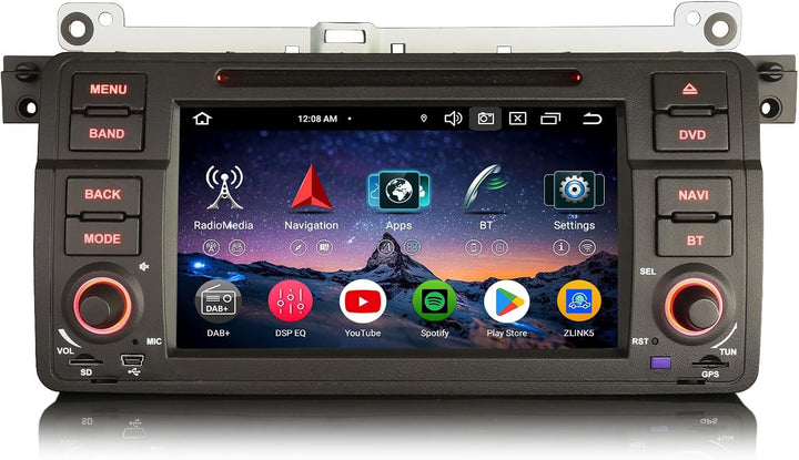 Erisin 7 Zoll 8-Kern 4GB RAM+64GB ROM Android 14 Autoradio mit GPS Navi für BMW E46 3er 318d 320 325