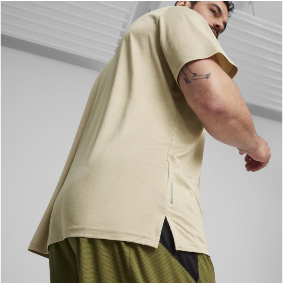 PUMA Herren Train Fav Heather Cat Tee T-Shirt S Putty Heather, S Putty Heather