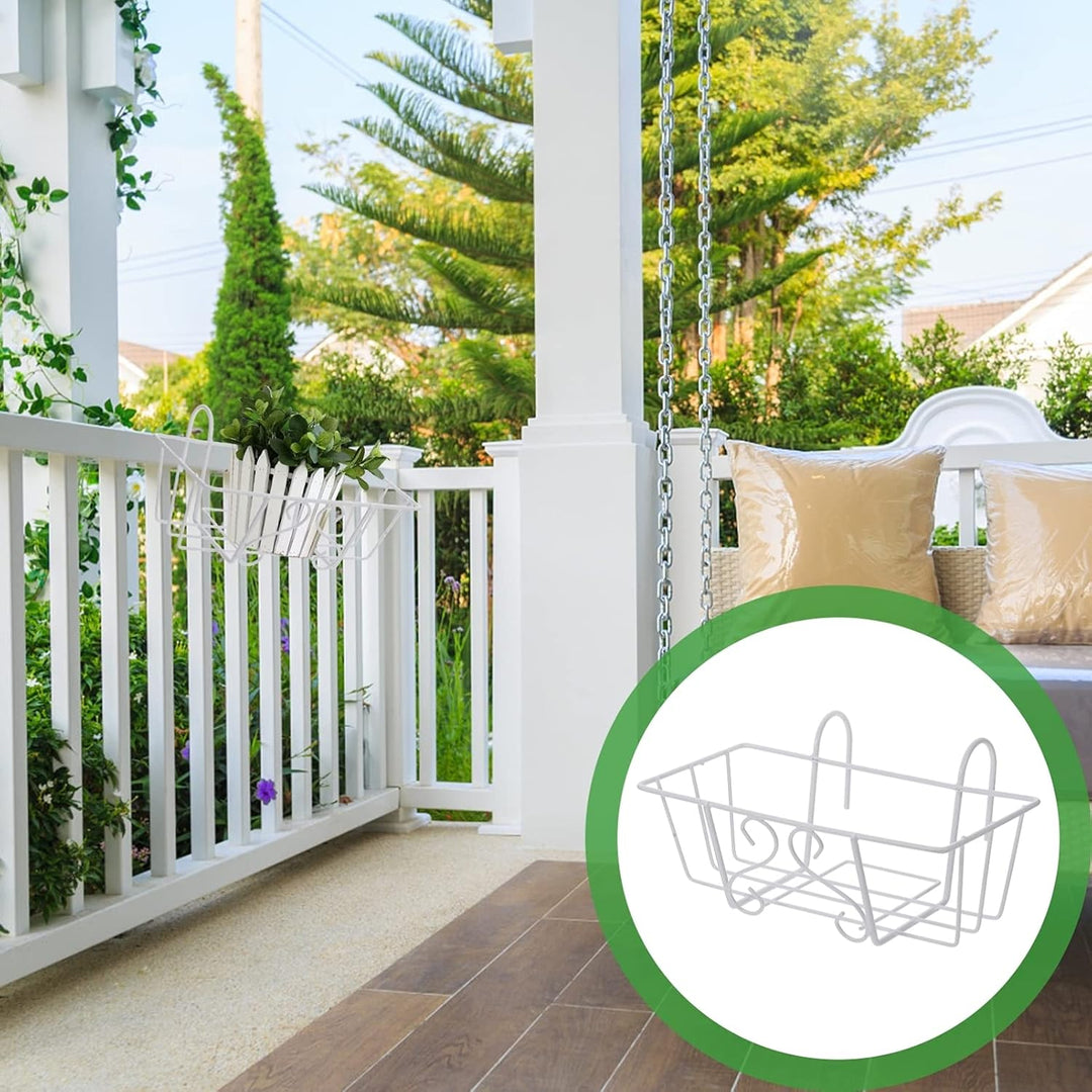BESTONZON Balkongeländer Blumentopf Halterung Balkon Geländer Topf Regal Metall Blumentopfhalter Eis