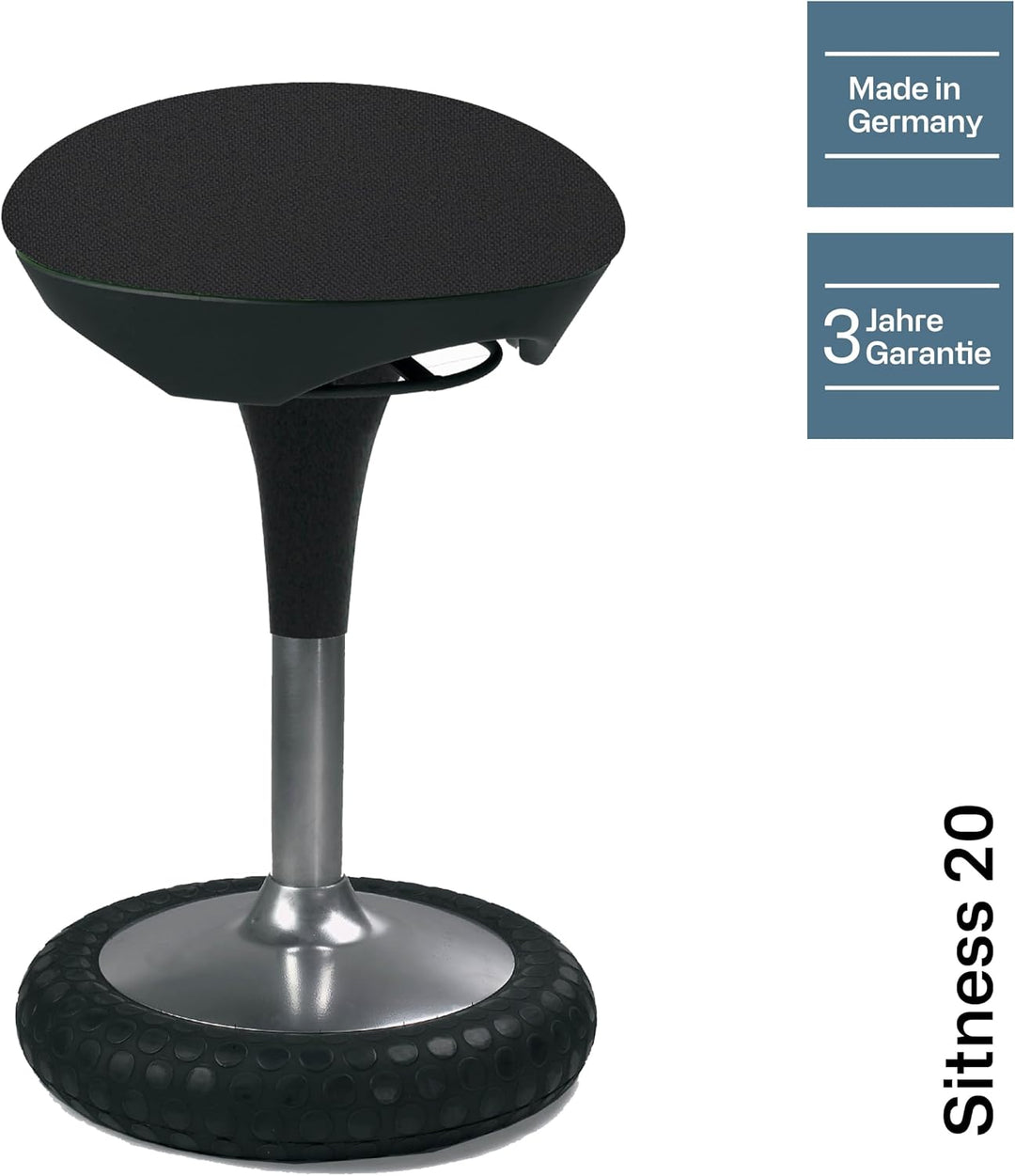 TOPSTAR Bürohocker Sitness 20 schwarz, Schwarz