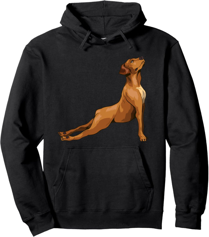 Rhodesian Ridgeback Hund mit Yoga Pose Damen Herren Pullover Hoodie