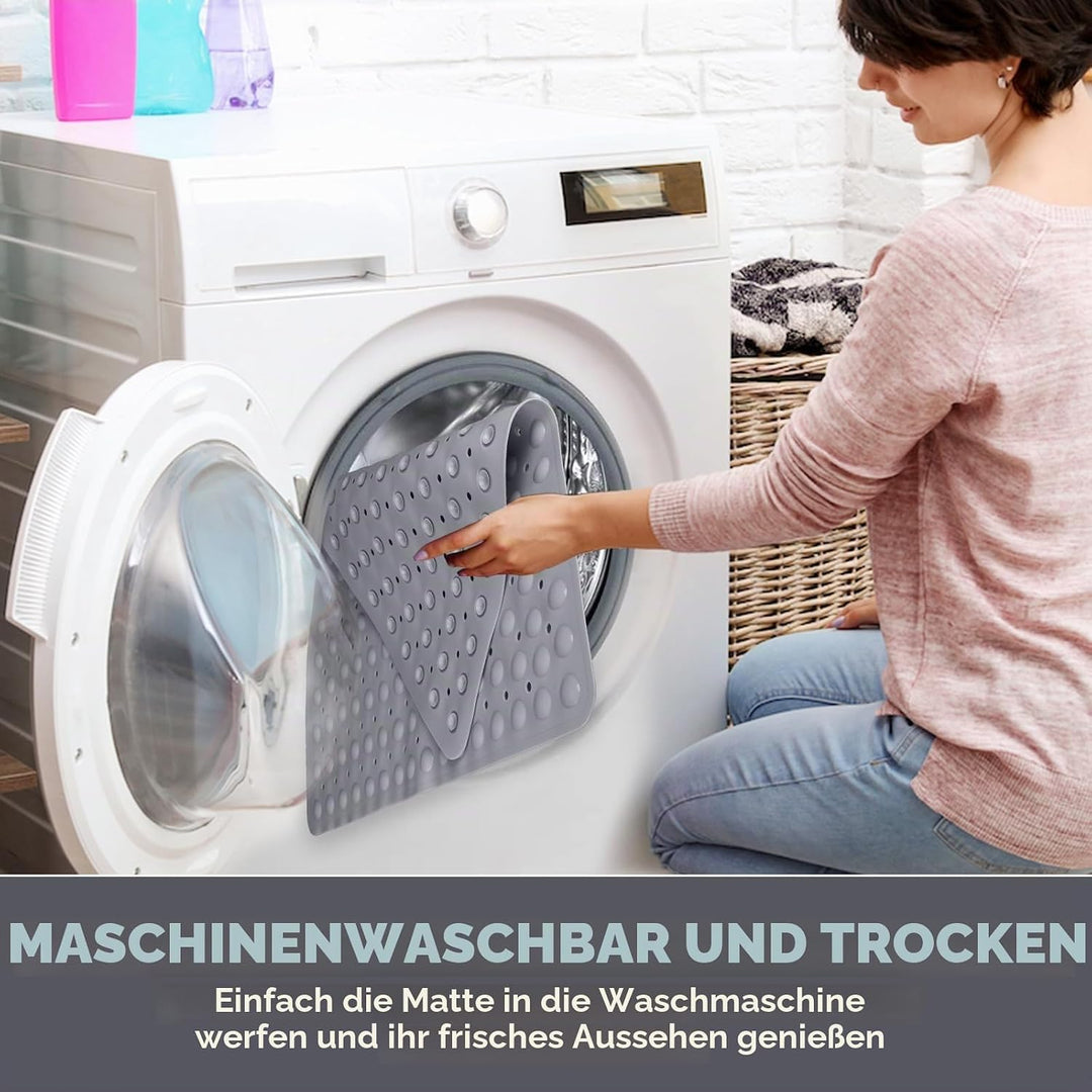 Duschmatte rutschfest Antirutschmatte Dusche 70 x 70 cm: Eckduschmatte Dreieckig Duscheinlage rutsch