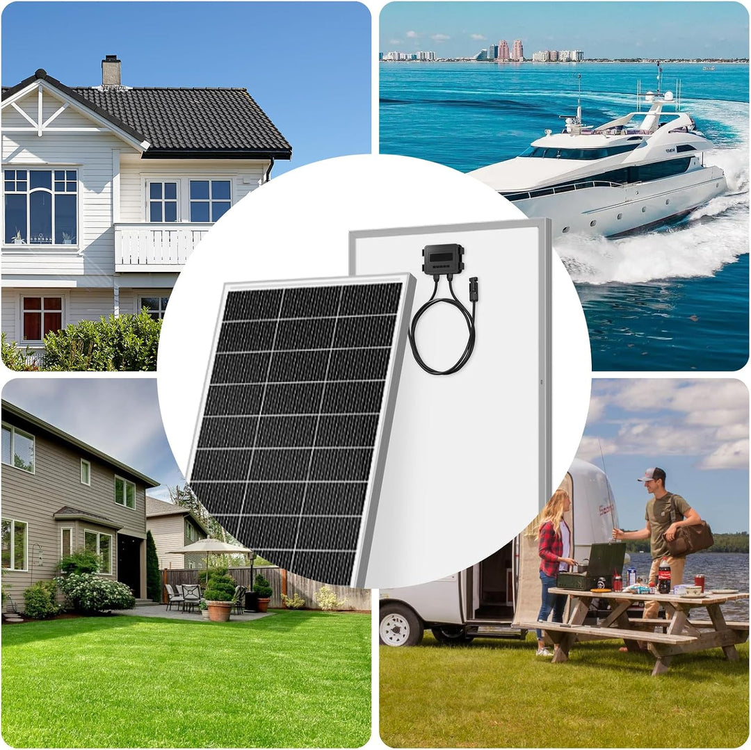 18BB 220Watt Solarpanel, N-Type 12 V 220W Solarmodul, Hocheffiziente Monokristalline PV-Module, IP68