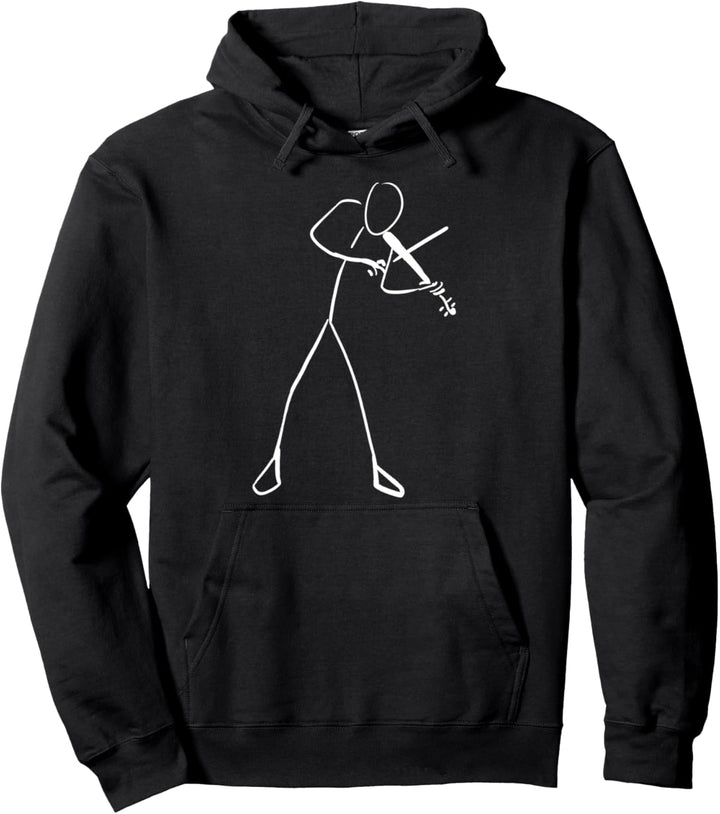 Musiker Violinspieler Minimalistische Violine Musik Pullover Hoodie