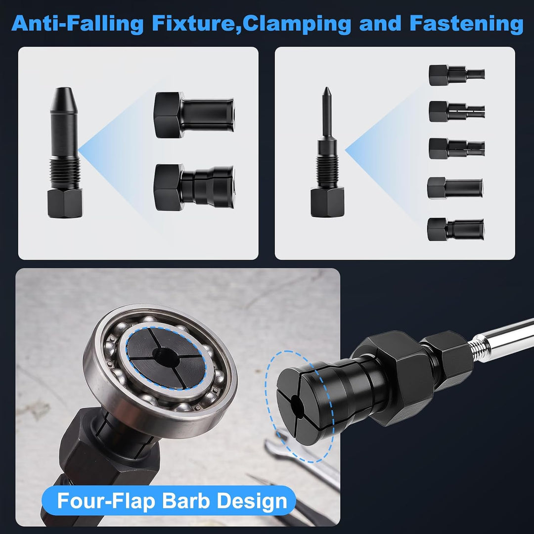 12 Stück Fahrrad Innenlager Abzieher, Radlager Abzieher Werkzeug Set mit Gleithammer, Sackloch Innen