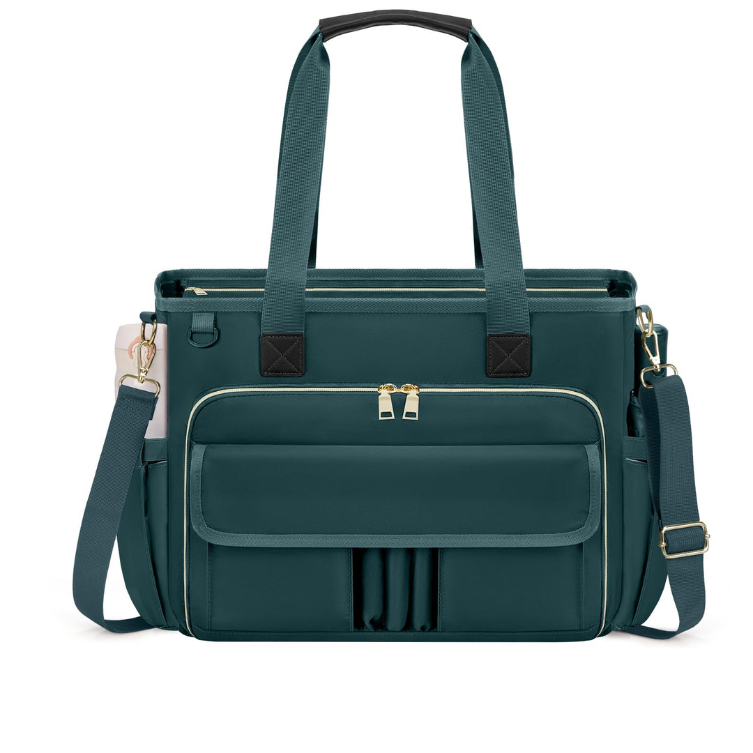 RAINSMORE Lehrertasche Damen Gross 15.6 Zoll Laptoptasche Arbeitstasche mit Isolierter Tasche für Kr