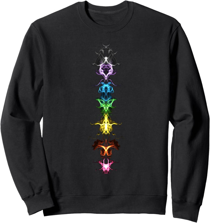 Fraktal Chakra Buddhismus Yoga Regenbogen Symbol Sweatshirt