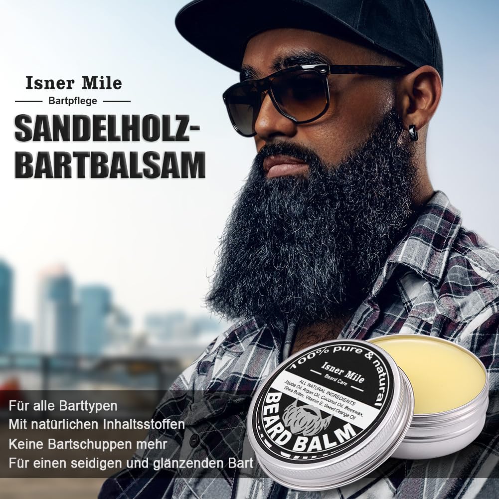 Comfy Mate Bartpflege Set für Männer mit Bartöl, Bartschneider, Schnurrbart Balsam, Bartbürste, Bart