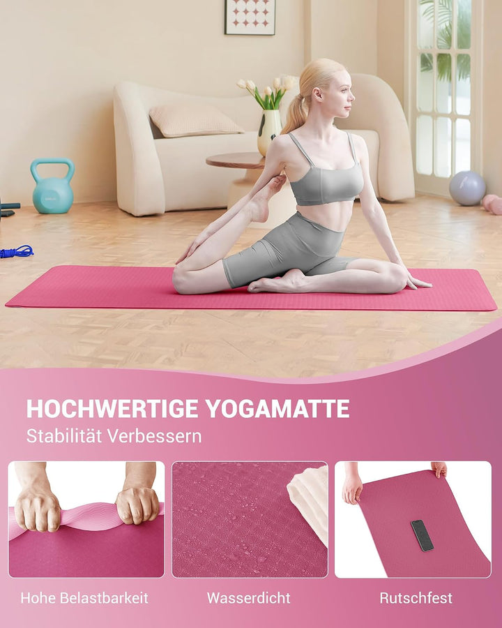 Good Nite Yogamatten Für Frauen Rutschfeste Strukturierte Oberflächen Gymnastikmatte Yoga Matte Dick