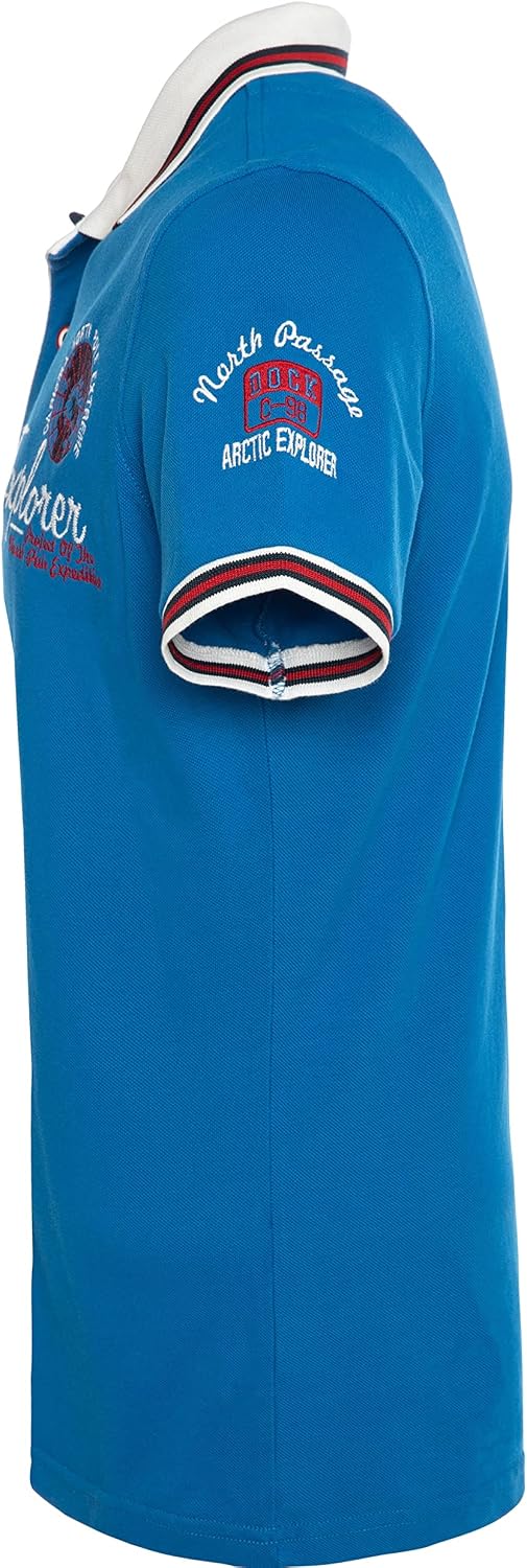 Carisma Casual Herren Poloshirt Kurzarm T-Shirt Regular Fit mit Hochwertigen Stickerei 4634 S Sachs,