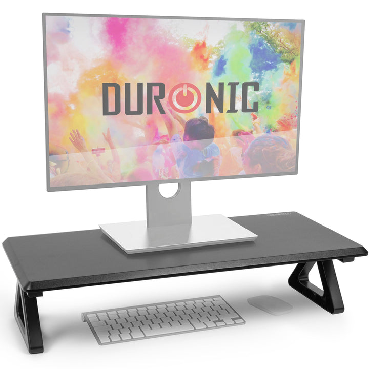 Duronic DM06-1 BK Monitorständer, 62 x 30 cm, Schreibtischaufsatz Erhöhung Bildschirmständer, Dual M