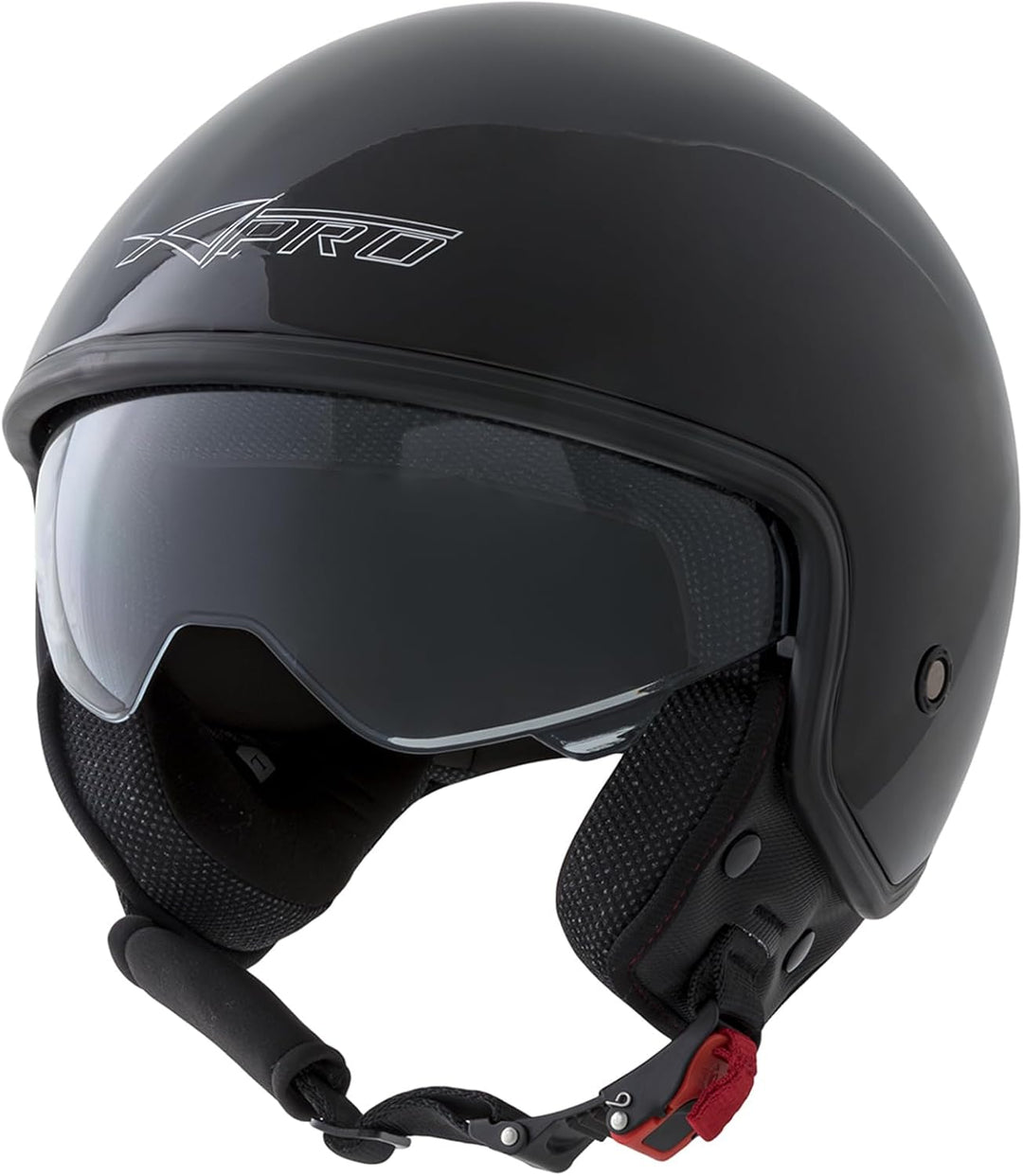 Motorradhelm Motorrad Roller Jet Helm Innensonnenblende Viser Schwarz M 57-58 cm ( M) Schwarz, 57-58