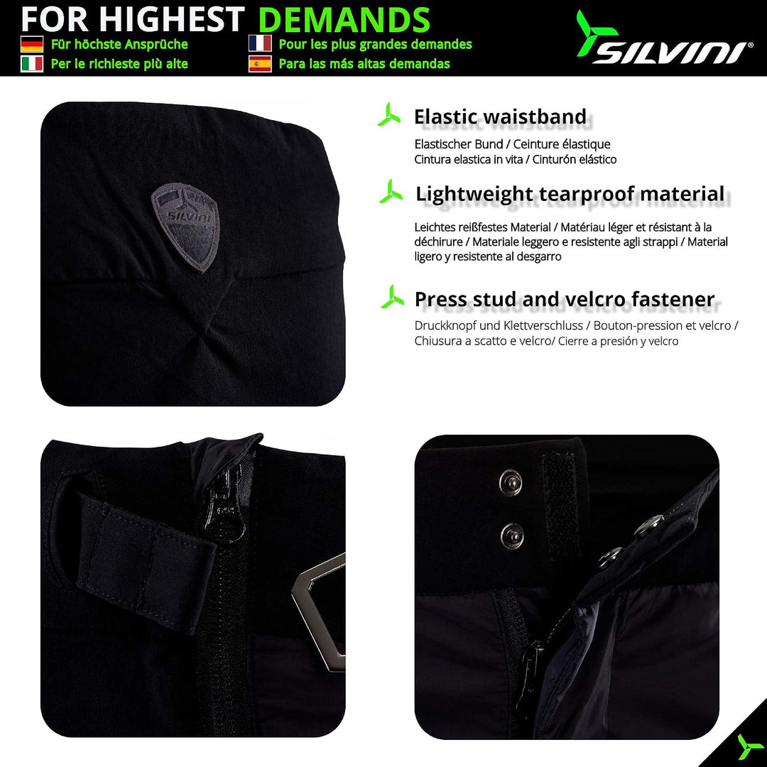 SILVINI Sud Primalofthose Herren kurz Rainlegs Herren Kurze Regenhose Chaps Herren Chaps Fahrradhose