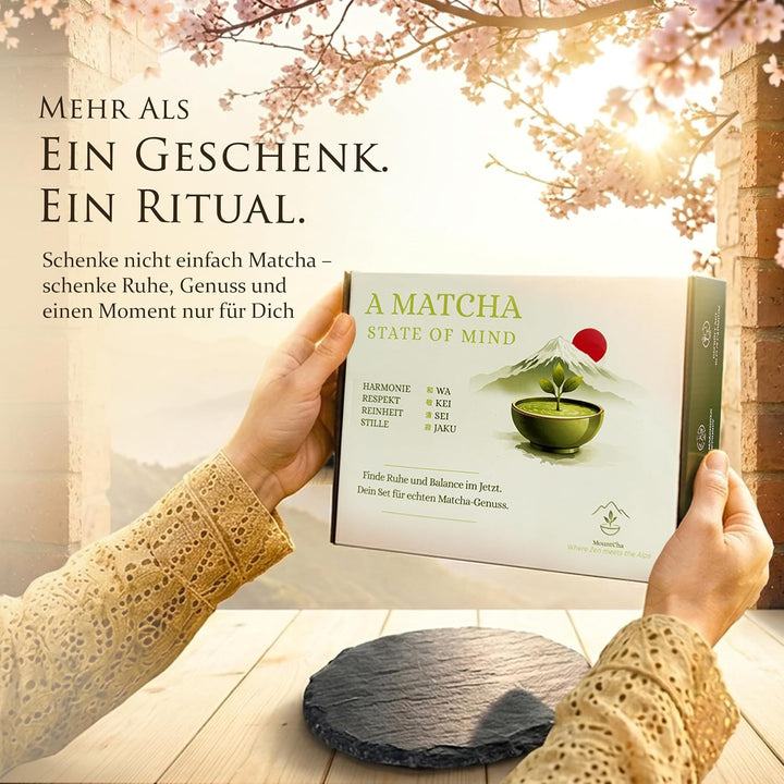 Premium Matcha Set 5-teilig | Matcha Zubehör Set mit Schale, Bambusbesen, Besenhalter, Matcha Löffel