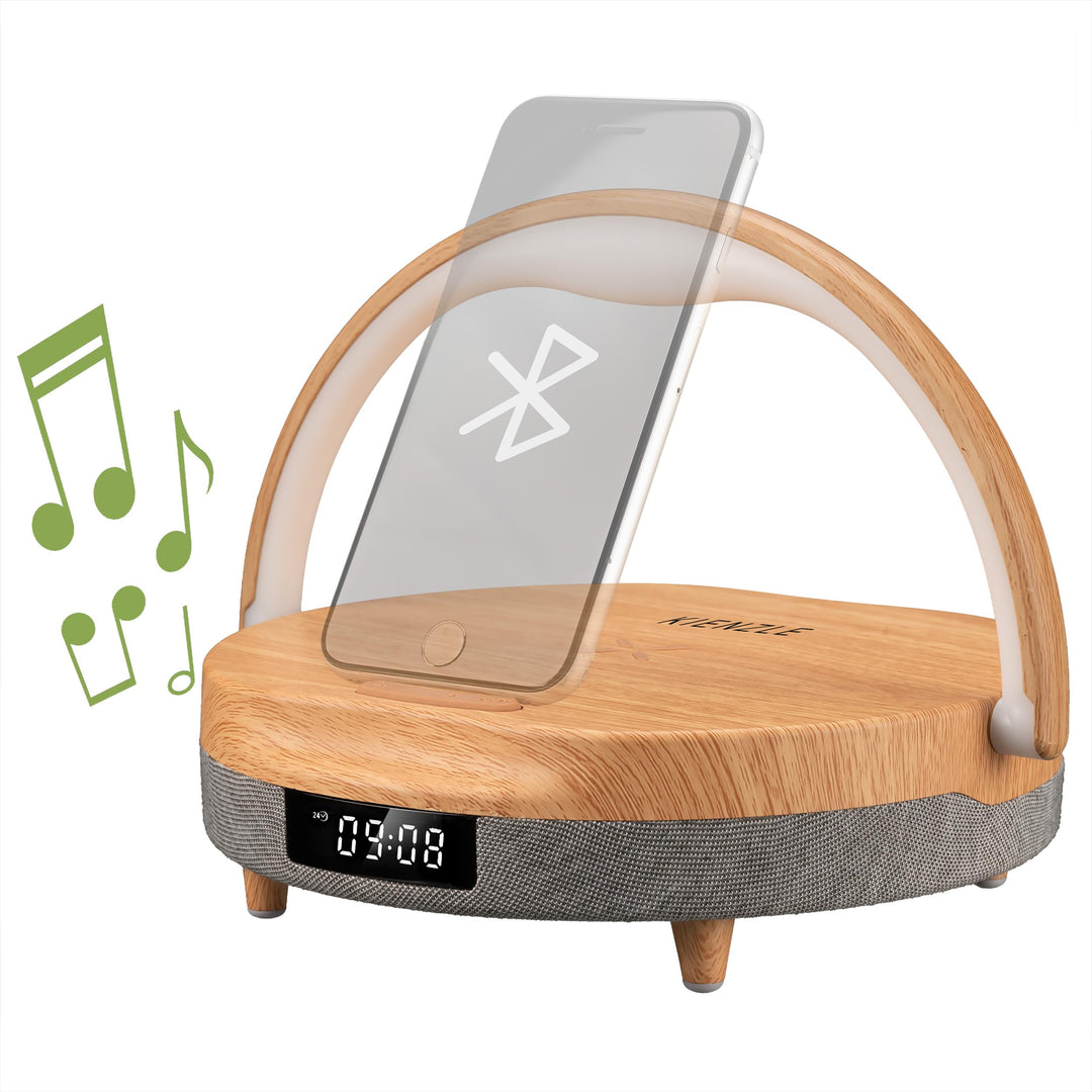 Kienzle LED Wecker mit Bluetooth 5.0 Lautsprecher und 10 W Ladepad