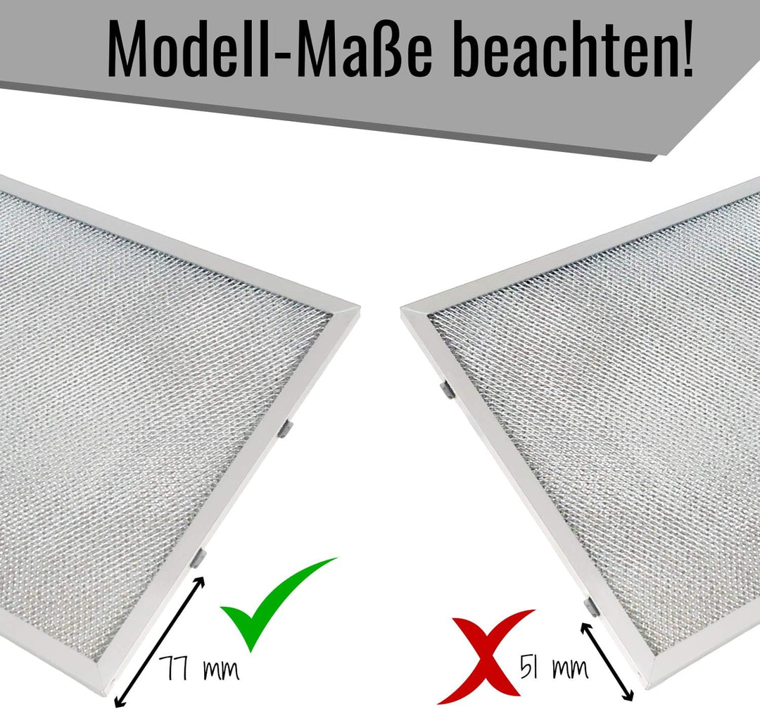 Metallfettfilter für Dunstabzugshauben, 318x258mm, Fettfilter mit Metallgitter für Küchenabzugshaube