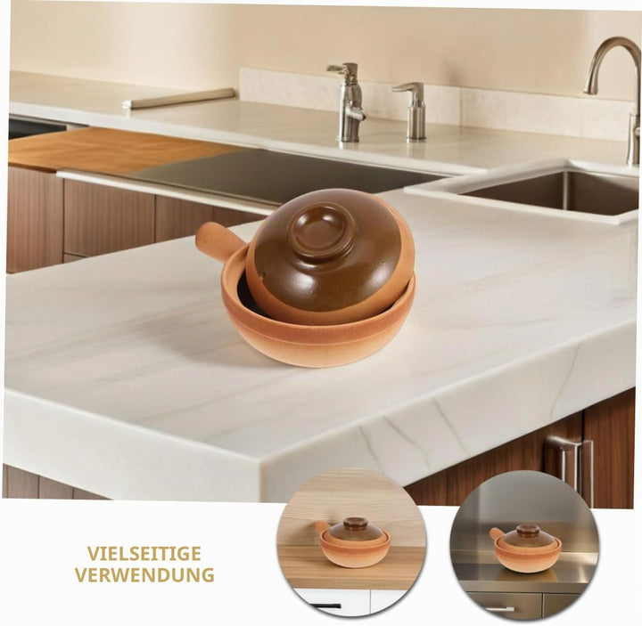 COLLBATH Tonkochtopf Mit Deckel Kochtopf Für Reissuppe Und Schmoren Asiatischer Topf Für Familienfei