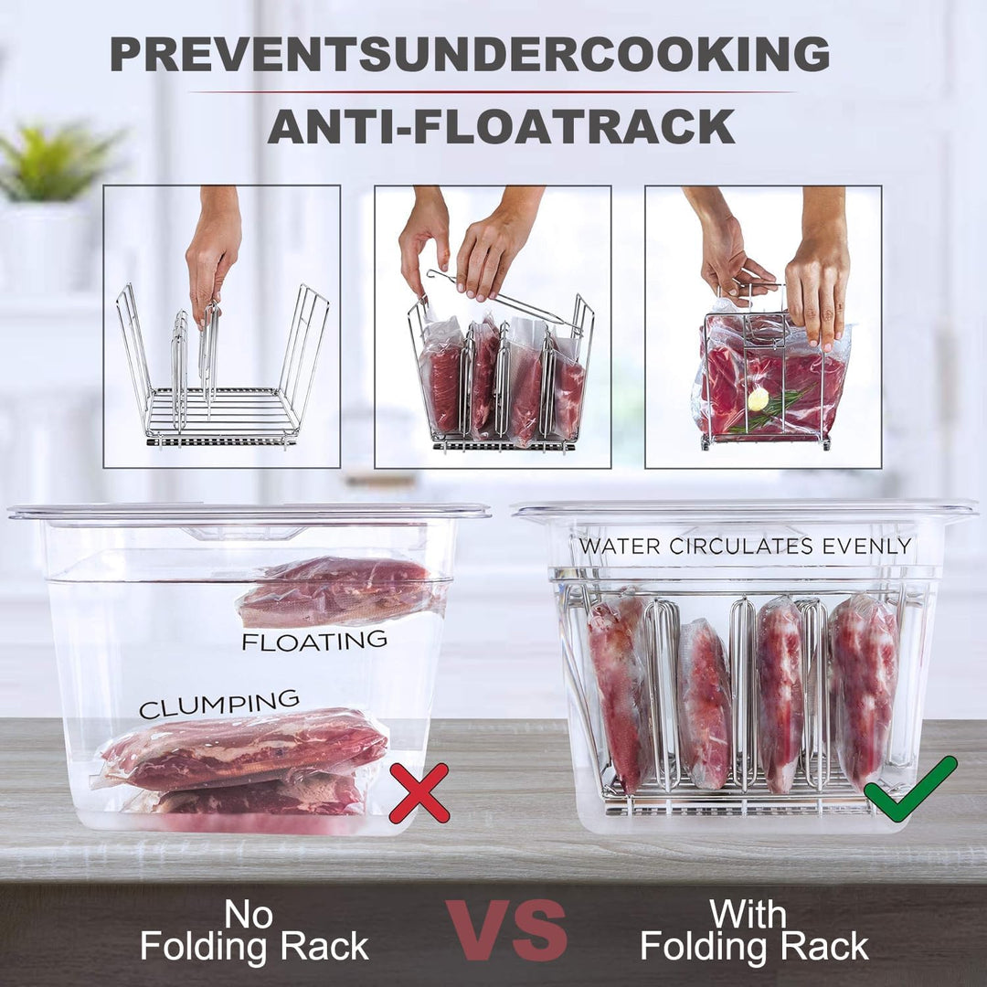 Sous Vide Behälter 12L, Sous Vide Container mit Deckel, Thermohülle und Rack, Multifunktionaler Tran