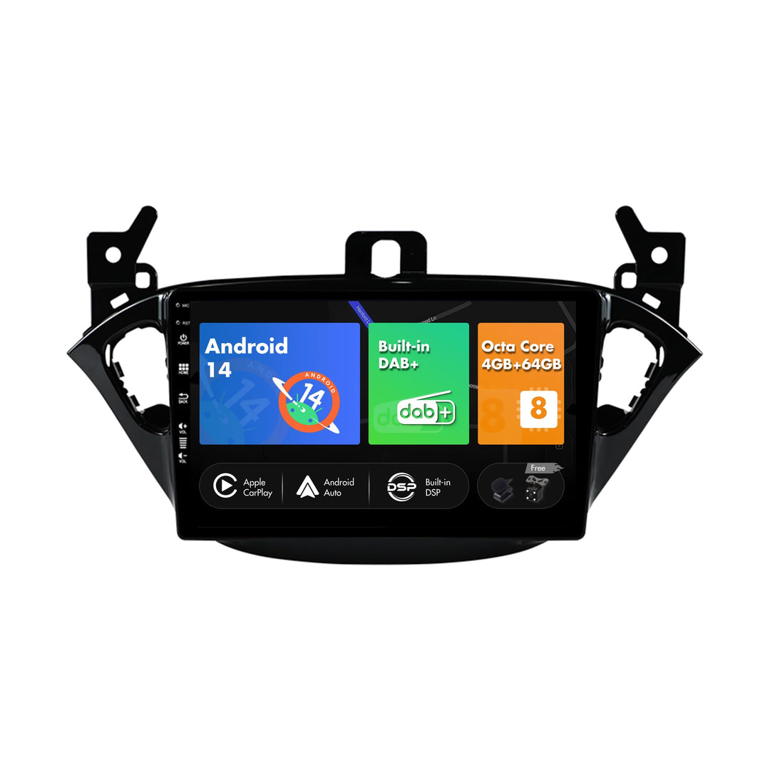 BXLIYER - Built-in DAB - Android 12 IPS Autoradio für Opel Corsa (2015-2019) / Adam (2013-2016) - Ei