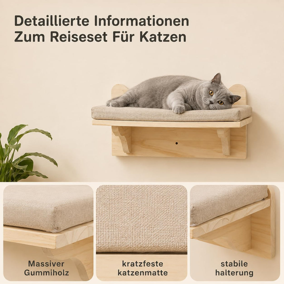 Kletterwand Katzen, Grosses Katzenregal zur Wandmontage 15*11 Inch, 15*11 Inch