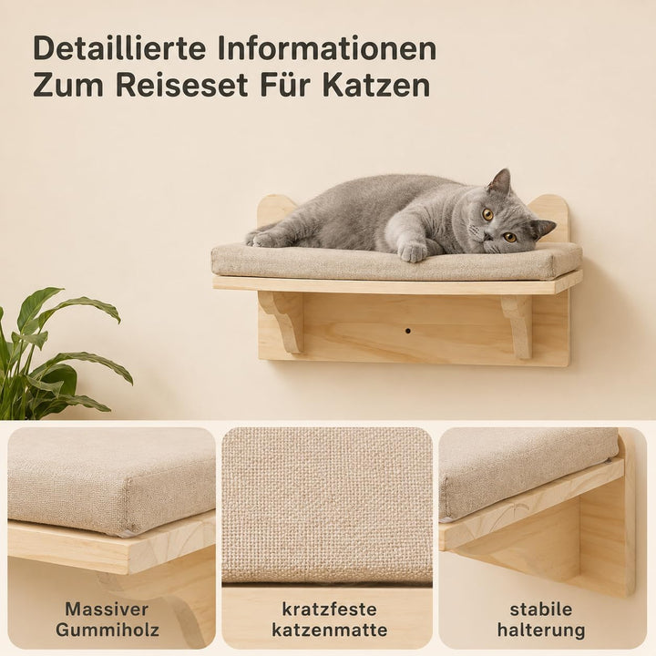 Kletterwand Katzen, Grosses Katzenregal zur Wandmontage 15*11 Inch, 15*11 Inch