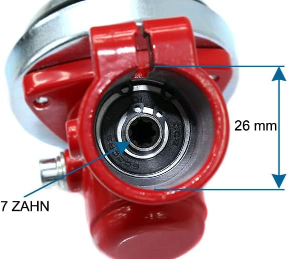 7 Zahn Getriebe Sensenaufsatz kompatibel mit Timbertech MS52-2TL Brast 2in1 4in1 Motorsense
