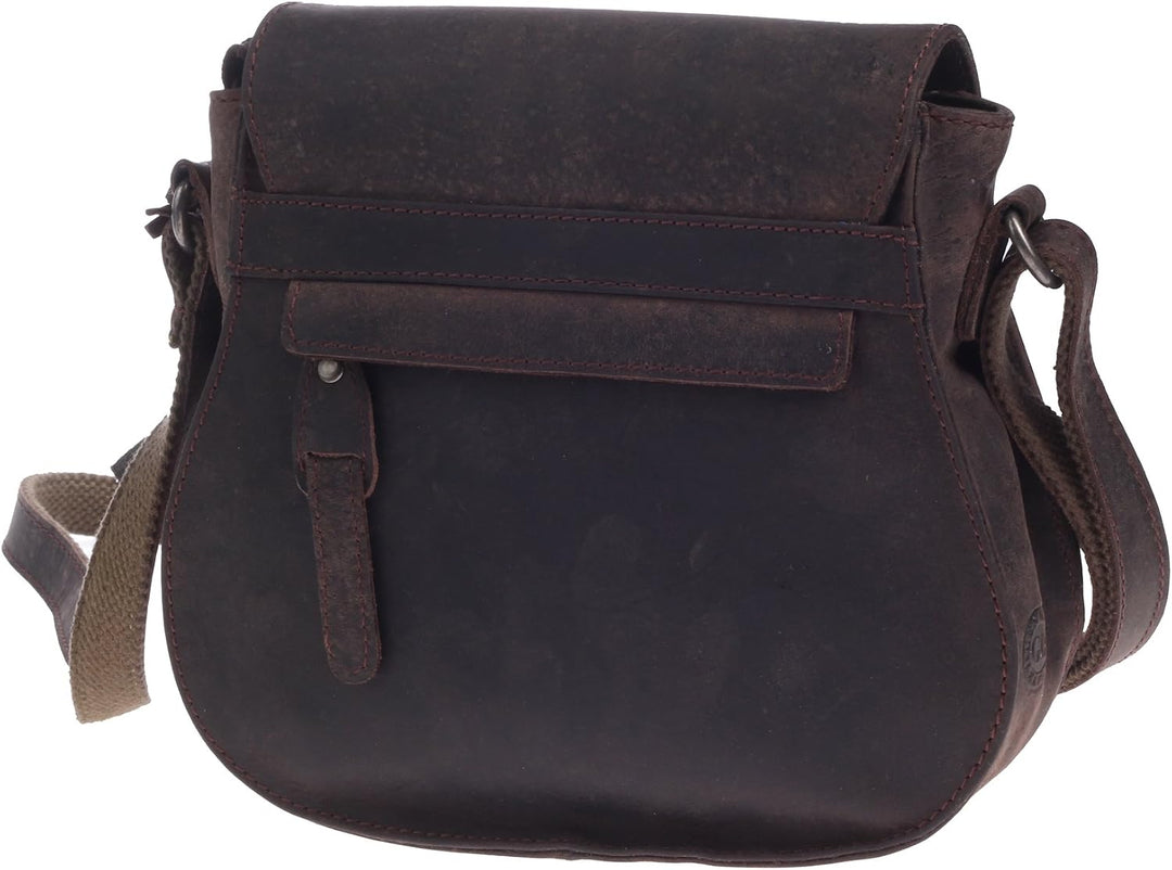 Greenburry Vintage Revival Clutch Leder Abendtasche Braun 23x20x7cm Handtasche Tasche