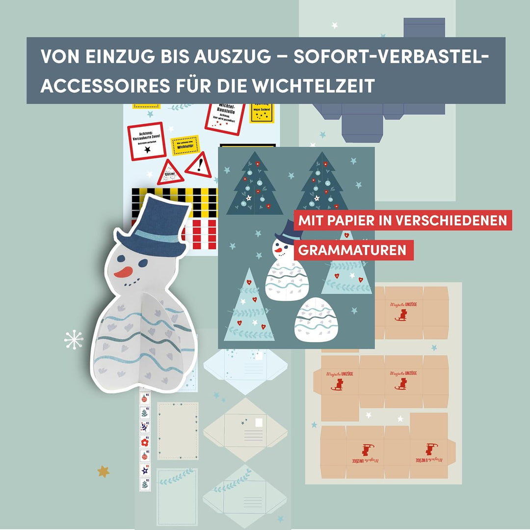 Das blitzschnelle Wichtel-Verbastelbuch: Papier-Accessoires zum Ausschneiden für die Wichteltür, Tas