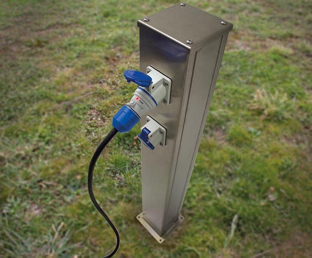as - Schwabe CEE Outdoor-Verlängerungsleitung 25m mit neuer powerlight Spannungsanzeige, CEE-Stecker